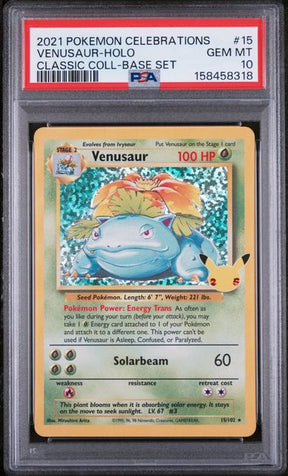 Venusaur Pokémon Celebrations Classic Collection Holo #15/102 PSA 10