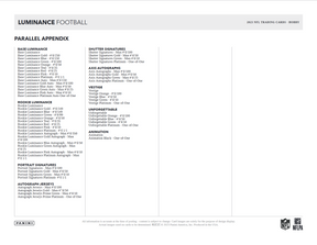 2023 Panini Luminance Football Hobby Box