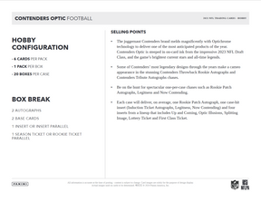 2023 Panini Contenders Optic Football Hobby Box