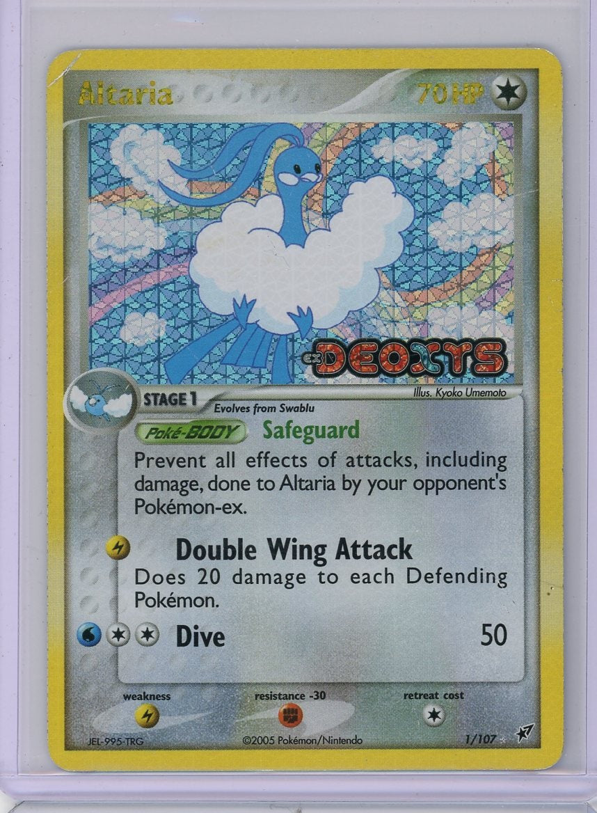 Altaria Pokémon EX Deoxys (Stamped) Holo Rare #1/107 (HP)
