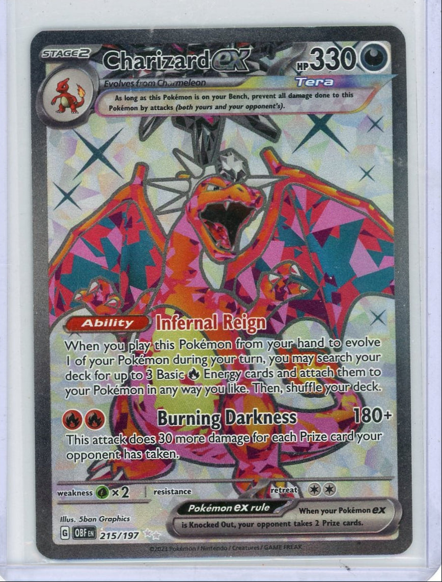 Charizard ex 2023 Pokémon Obsidian Flames Ultra Rare #215/197