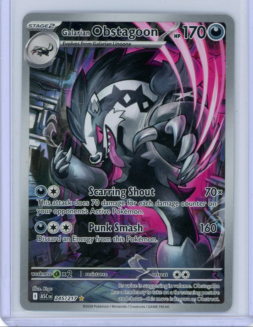 Obstagoon 2026 Pokemon Ascended Heroes Illustration rare #245/217