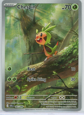 Chespin 2026 Pokémon Chaos Rising Illustration rare #087/086