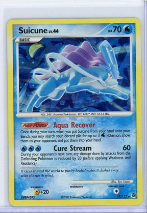 Suicune Pokémon Cracked Ice Holo #19/137