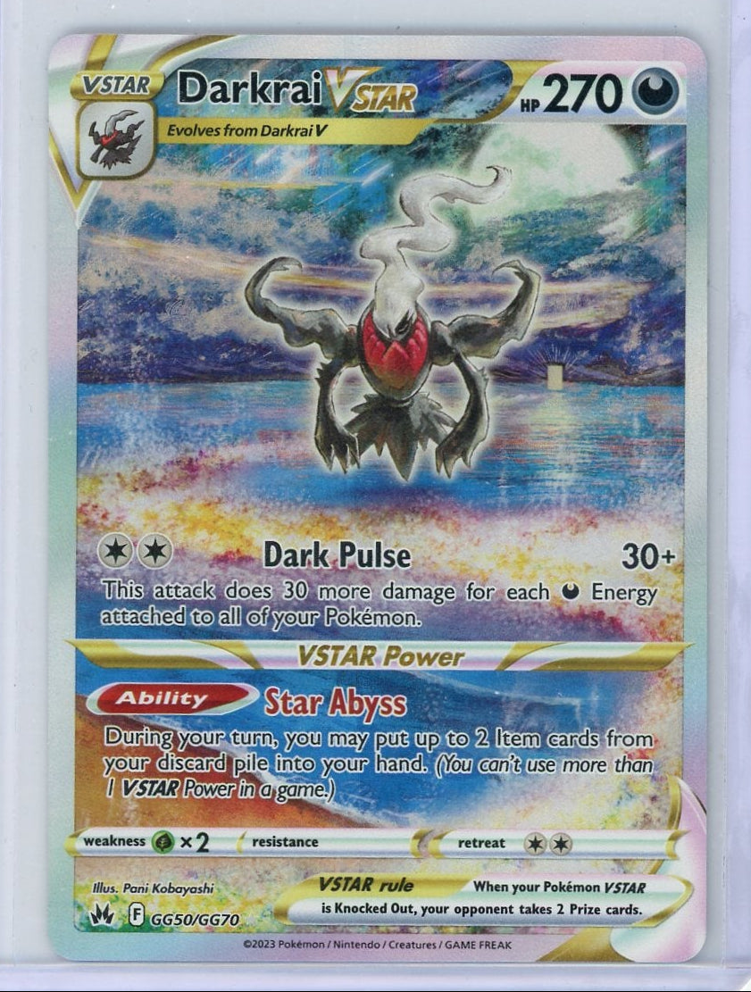 Darkrai Vstar Pokémon Crown Zenith Ultra Rare #GG50/GG70